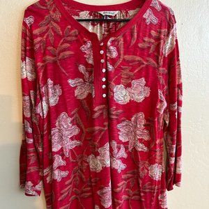 COPY - Lucky Brand, large/XL, red with flower print